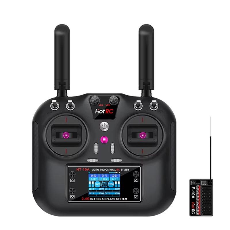Receiver Rc Drone - HOTRC HT-10A 2.4Ghz 10CH Remote Control