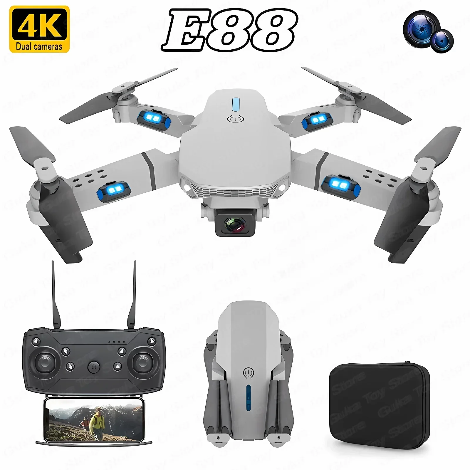 E88 Pro WIFI FPV Drone Wide An - Drone Rc Cable 评论和价格