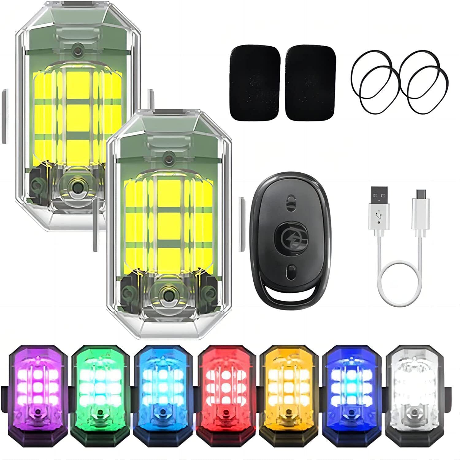 1/2/4Pc Remote Motorcycle Ligh - Drone Rc Signal 评论和价格