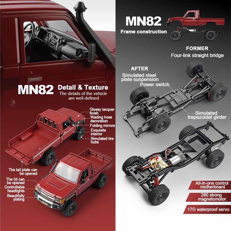 ZWN MN82 1:12 Retro Rc Car Wit - Drone Lidi Rc 评论和价格
